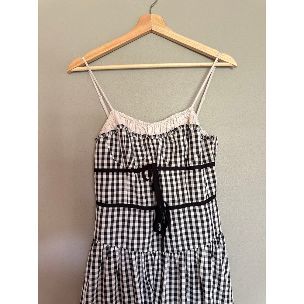 FOR LOVE & LEMONS Georgia Gingham Midi Dress Size Medium - Picture 5 of 8